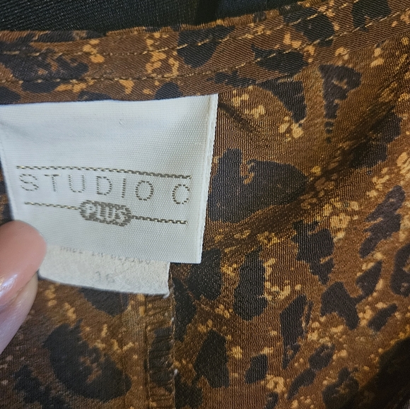 Studio C Animal Print Safari Jungle Edgy Fashion Summer Plus Sz 16 - Picture 5 of 7